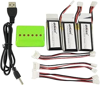 Accessories 3PCS 3.7V 350mAh Li Battery with 1pcs 3 in 1 Balance Charger with 3pcs Conversion Cable for UDI U818A WiFi FPV U845 U919 U919A U945A WiFi RC Drone