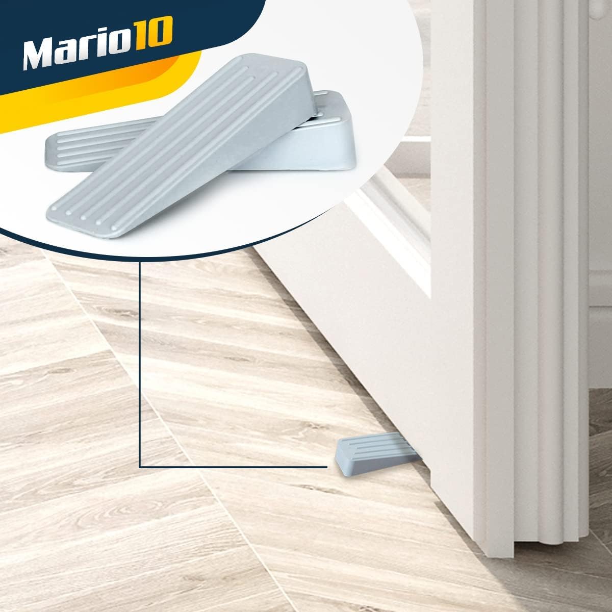 Mario10 Door Wedge Rubber Door Stops Indoor Outdoor Anti Skid Door Stoppers for Floor Multi-Surface Heavy Duty Door Holders to Stay Open - Image 4