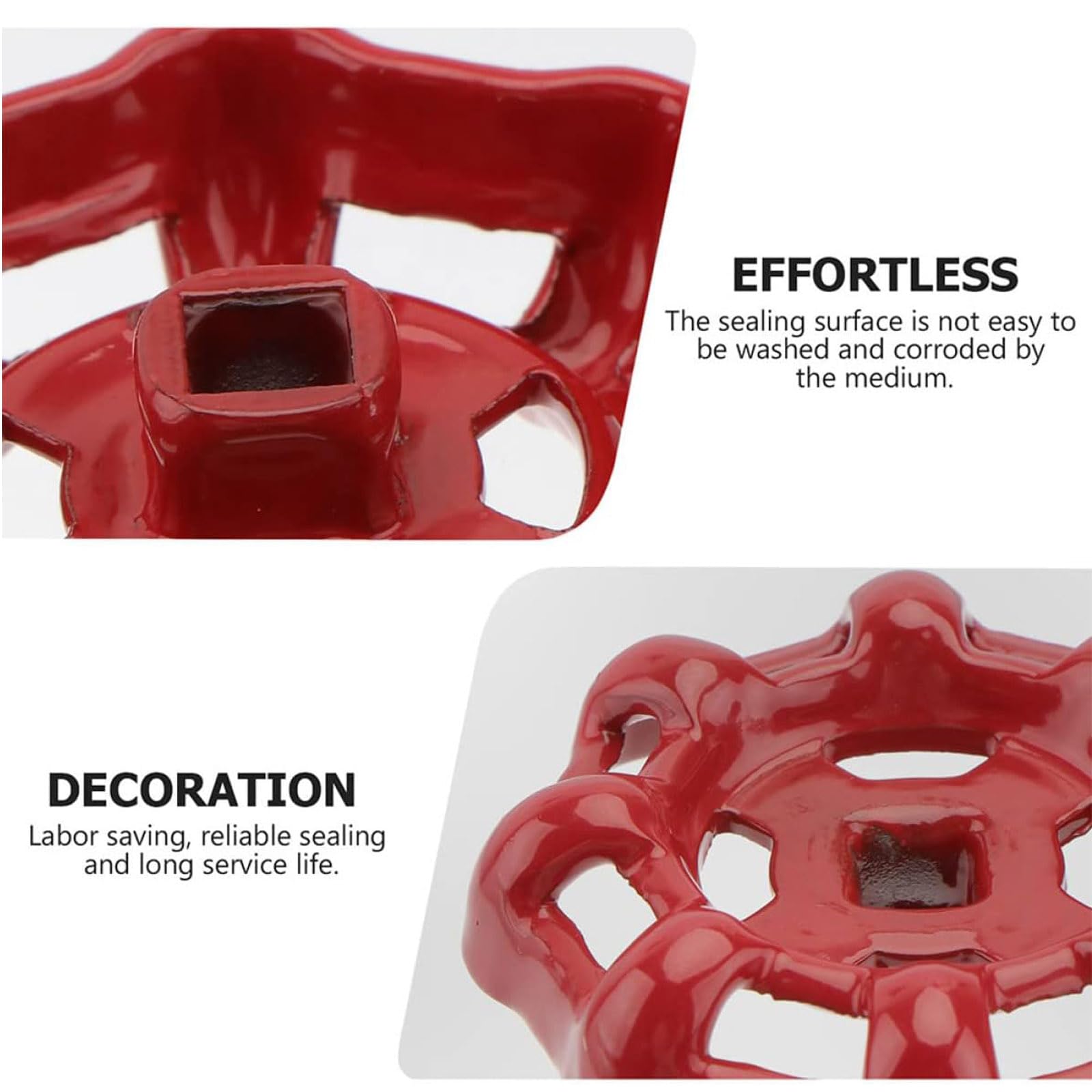 Recogwood 2Pcs Faucet Wheel Handle Valve, 6mm x 6mm Gate Valve Handle Wheel Replacement - Image 4