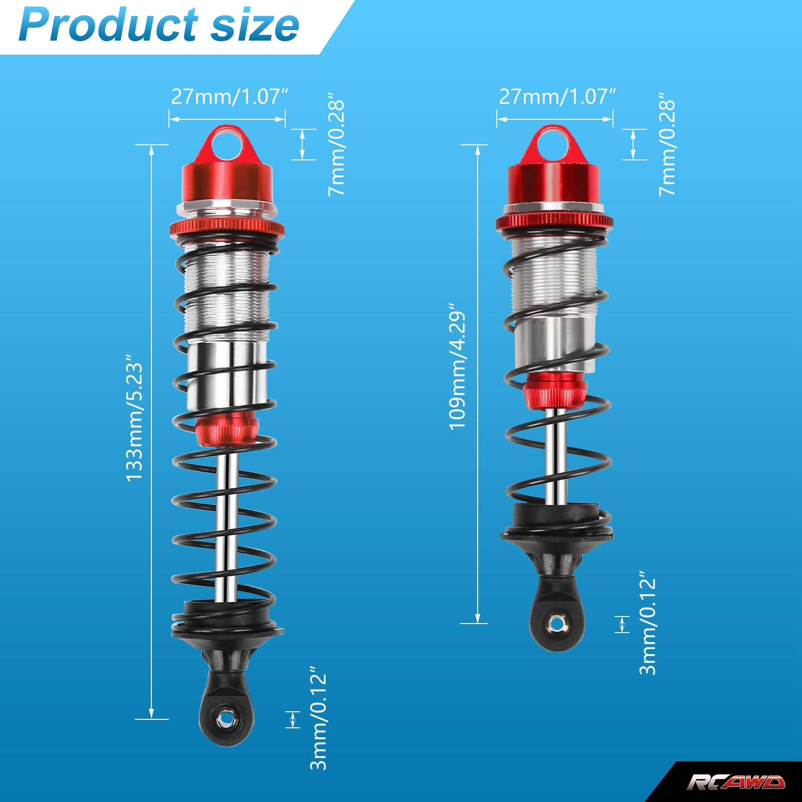 2PCS pour ARRMA 1/7 1/8 Diff Récepteur Noir ES006 - Jeux - Jouets