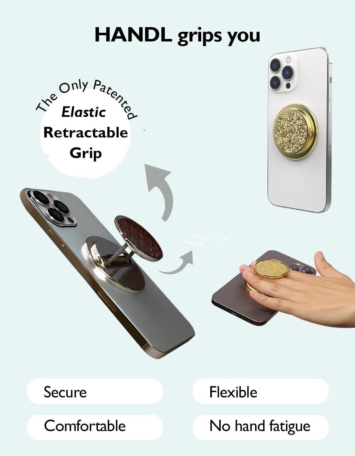 HANDL New York: Red - Handl O Elements Collection - Phone Grip and Stand for Smartphone image 2
