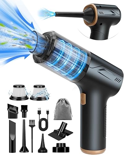 Miniatura 1 de Aspiradora de mano 4 en 1 inalámbrica, 20000 PA, aspiradora de mano de coche de alta potencia, mini motor portátil sin escobillas, sin escobillas,
