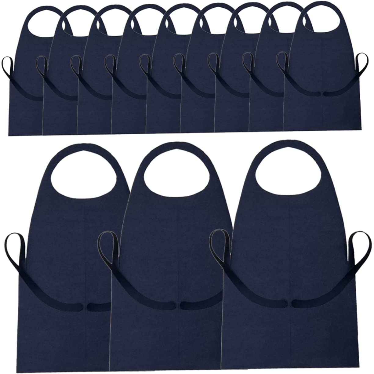 Unomor 12pcs Oil-proof Aprons Multi-use Aprons Anti-oil Aprons Bulk Aprons Grease Proofing Aprons Cooking Aprons Hot Pot Nonwoven Aprons Oil Resistance Aprons Black Non-woven Fabric