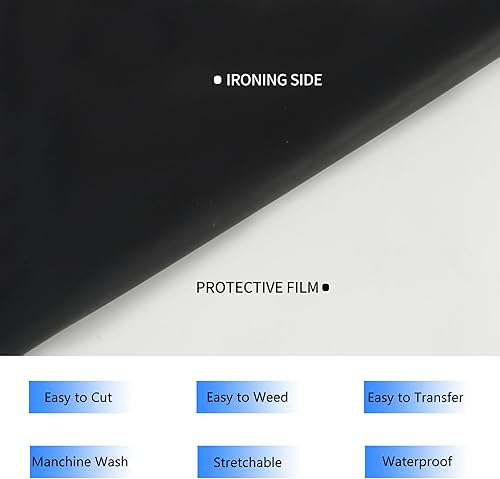 Miniatura 3 de HTVVETUR Rollos de vinilo 3D Puff HTV de transferencia de calor inflado, vinilo HTV de 12 pulgadas x 9 pies para camisas, vinilo para planchar para