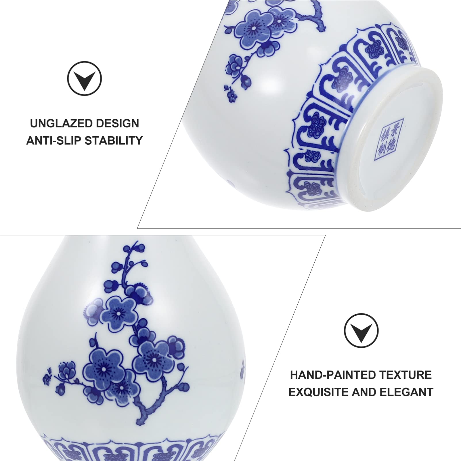 Tasses à saké Bouteille en céramique Bouteille vide Bouteille d'alcool chinoise Bouteilles de brassage à domicile Bouteilles de jus Bouteille de vase en porcelaine for la décoration intérieure Bouteil