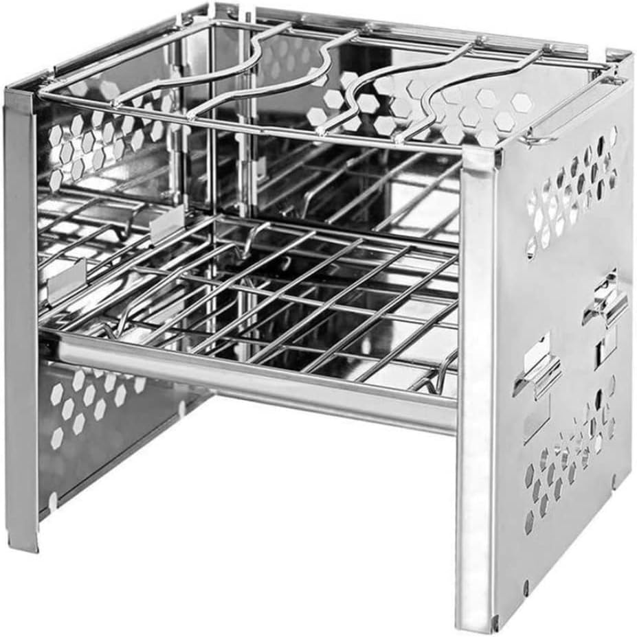 JGATW Folding BBQ Barbecue Grill Portable Charcoal Grill Stainless Folding Charcoal