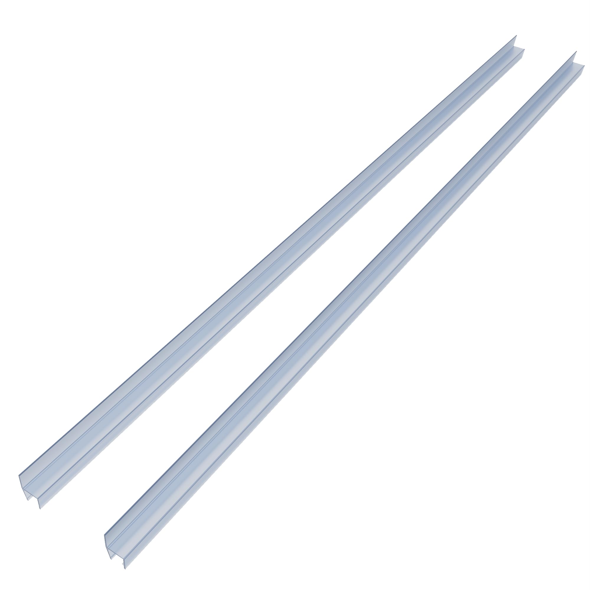 Photo 1 of ***DAMAGED - SEE NOTES/PICTURES*** HAUUXUEN 2-Pack Frameless Shower Door Seal Strip, 80" Long Shower Door Side Seal for 3/8" (10mm) Thick Glass – Prevent Leaks & Create a Waterproof Barrier