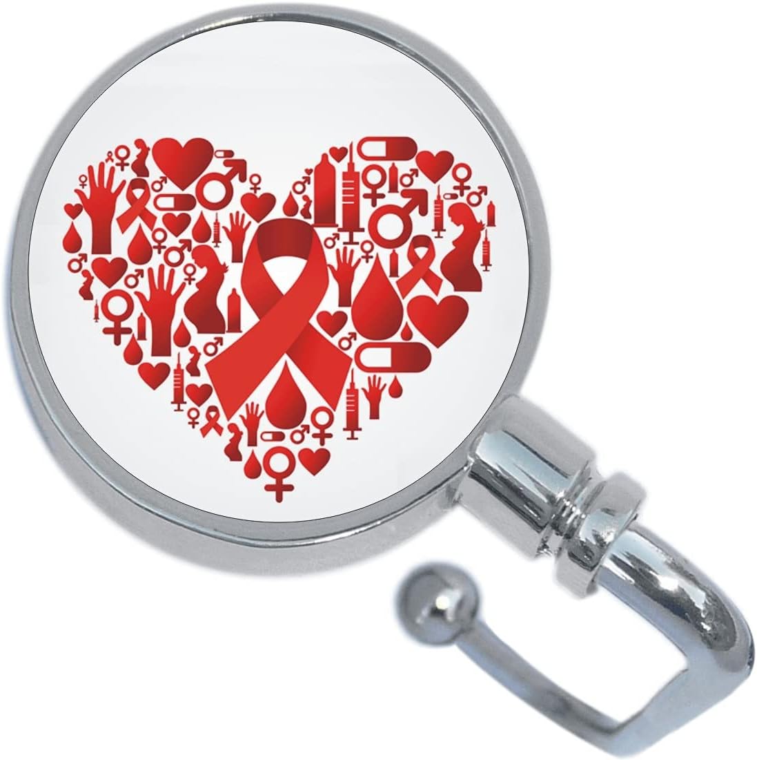 Amazon.com: NewCharms Heart Ribbon Causes Purse Hanger : Clothing ...
