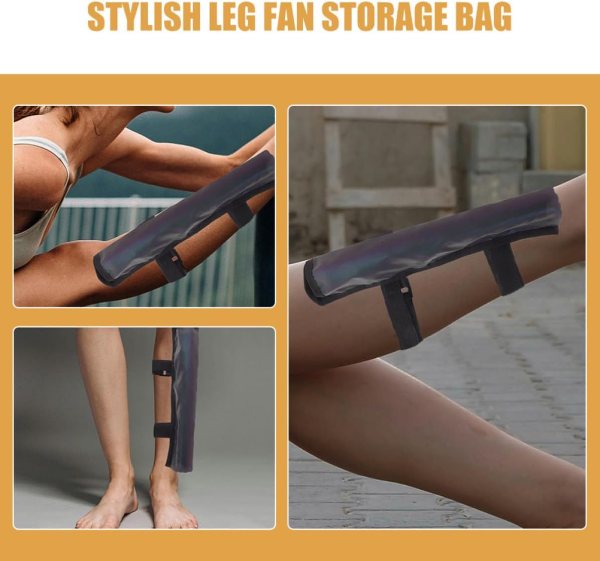 Didiseaon 2pcs Black Cloth Tai with Convenient Strap Design for Easy Carrying, Unique Style Protective Storage Pouch for Leg Fans, for Kung Fu and Tai Practice