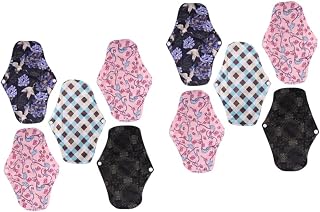 Hemoton Menstrual Pads 10 Pcs menstruation pad menstrual Mat napkin Aunt towel Mother bamboo charcoal Reusable Menstrual Pads