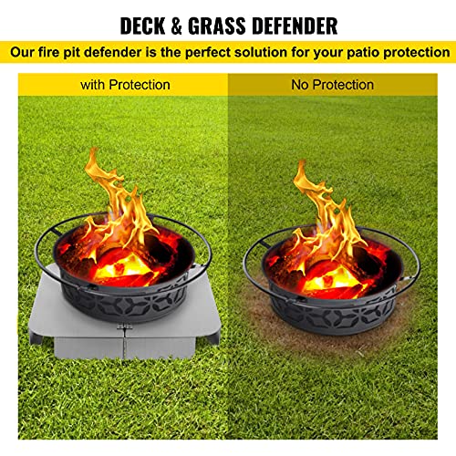 Vevor Fire Pit Heat Shield, 26 X 26 Inch Deck Defender & Grass Guard, High Temp Fire Pit Heat Deflector, Fire Pit Mat For Grass Lawn Guarding, Fire Pit Pad For Outdoors, Bonfires, Wood Burning, Square #TOP3