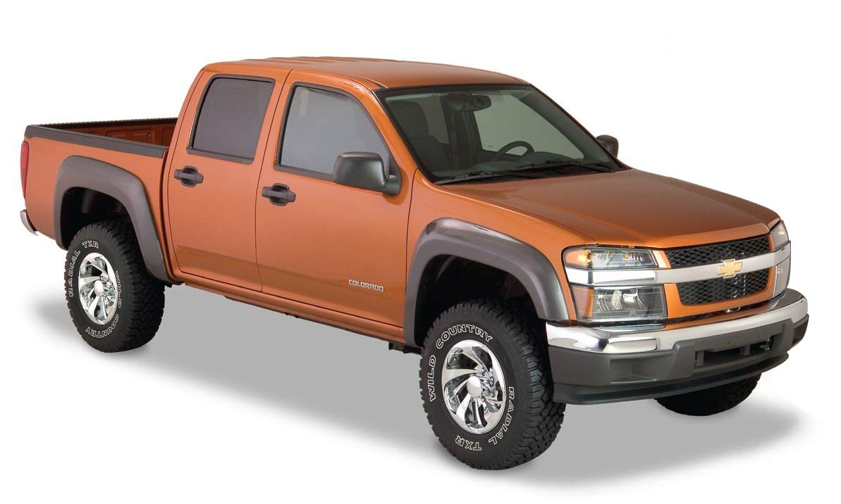 Photo 1 of Bushwacker Extend-A-Fender Extended Front Fender Flares | 2-Piece Set, Black, Smooth Finish | 41029-02 | Fits 2004-2012 Chevrolet/GMC Colorado/Canyon