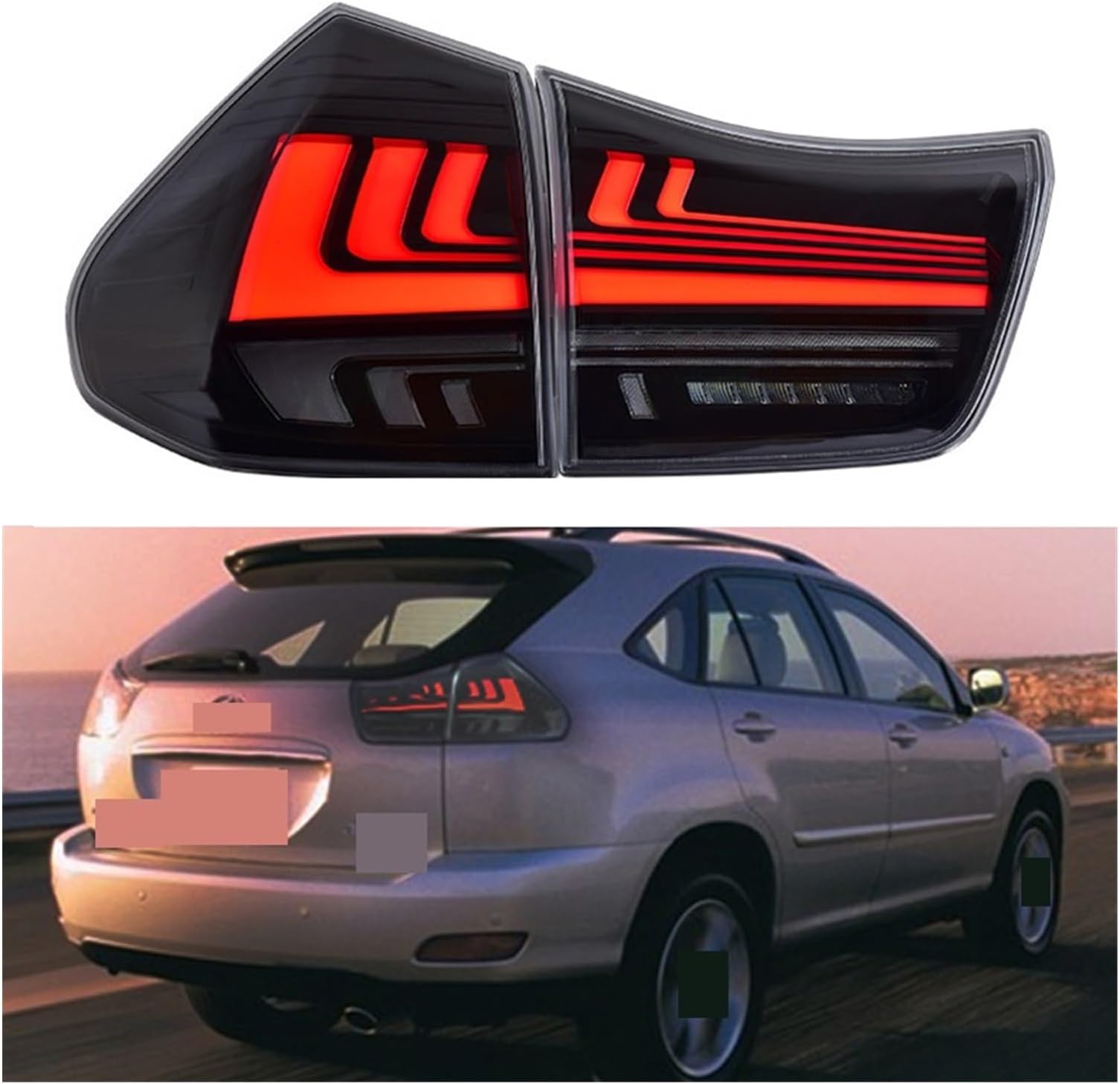 Led Car Accessories For Vehicles Tail Lights Compatible For Lexus RX330 RX350 2003-2008 Rear Brake Lamp Reverse Dynamic Turn Signal