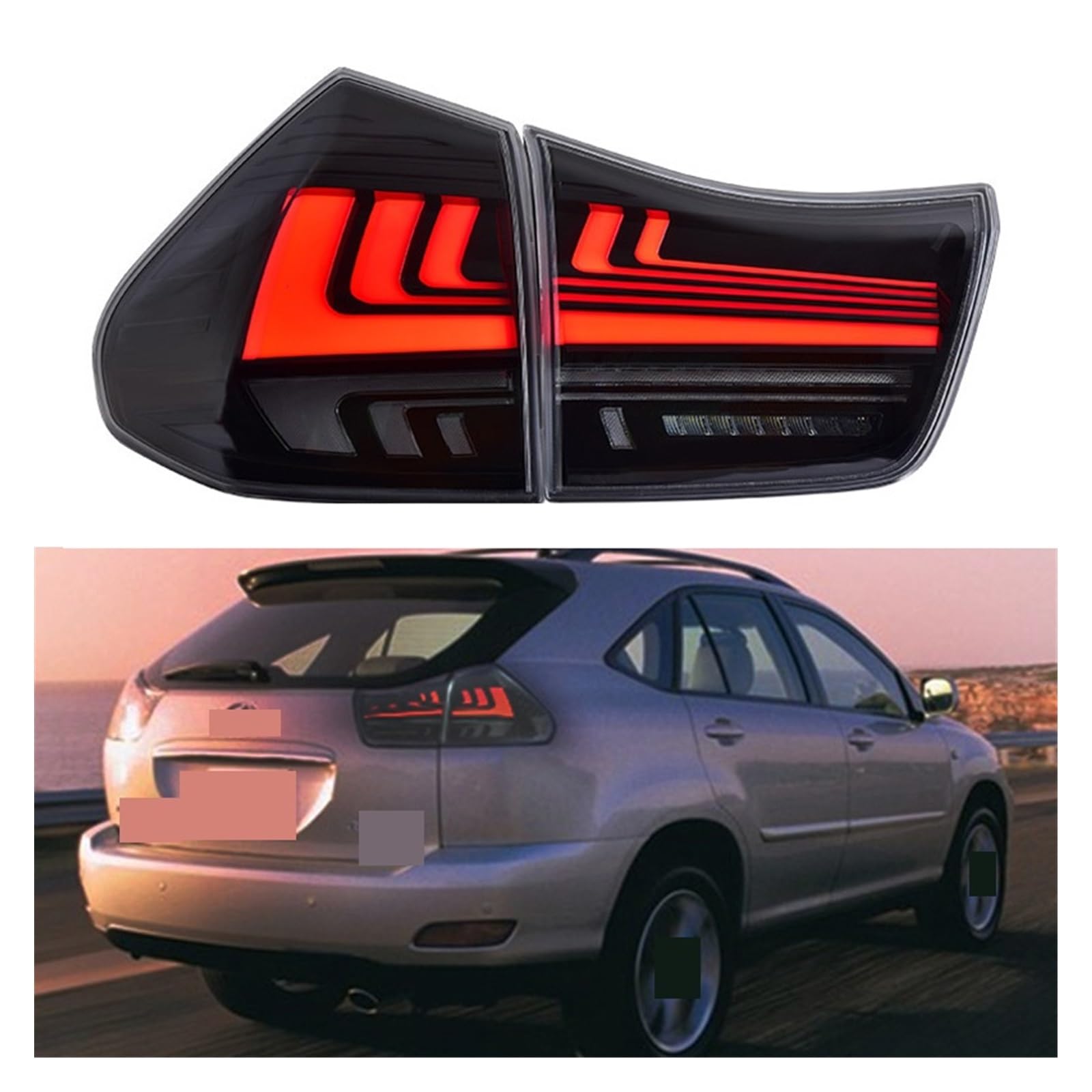 Led Car Accessories For Vehicles Tail Lights Compatible For Lexus RX330 RX350 2003-2008 Rear Brake Lamp Reverse Dynamic Turn Signal