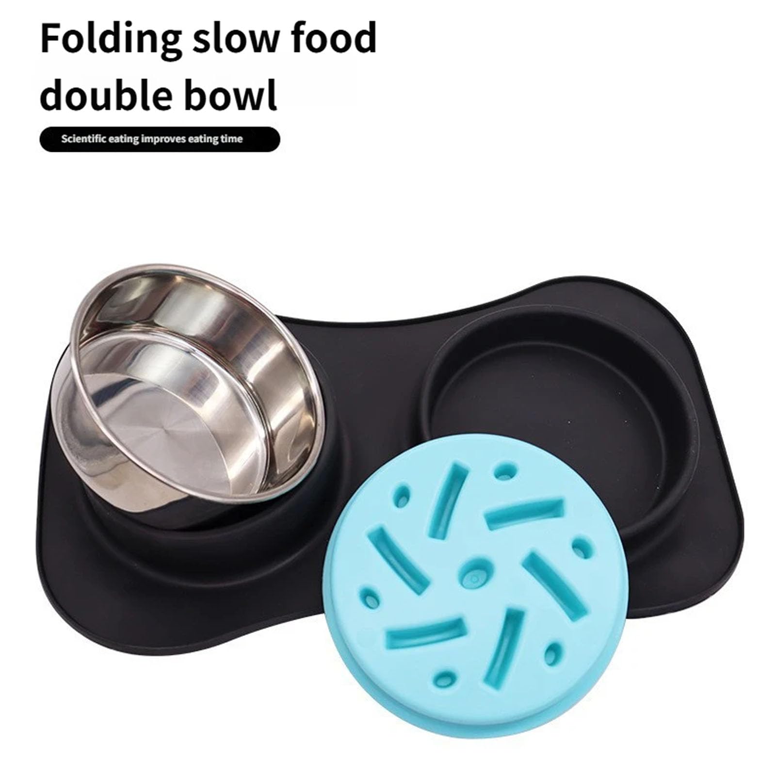 Gamelle portable pliable en silicone pour chien