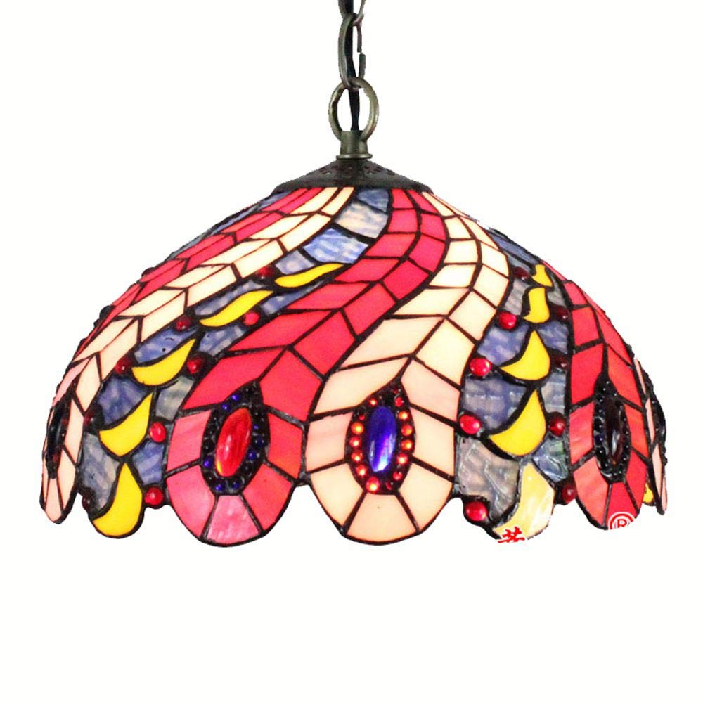 HJRegaFimu 12-inch Restaurant Heart Ceiling Pendant Lights Mediterrangcid American Country Bar Counter Lamp Elegant Dining Room Chandeliers (a)