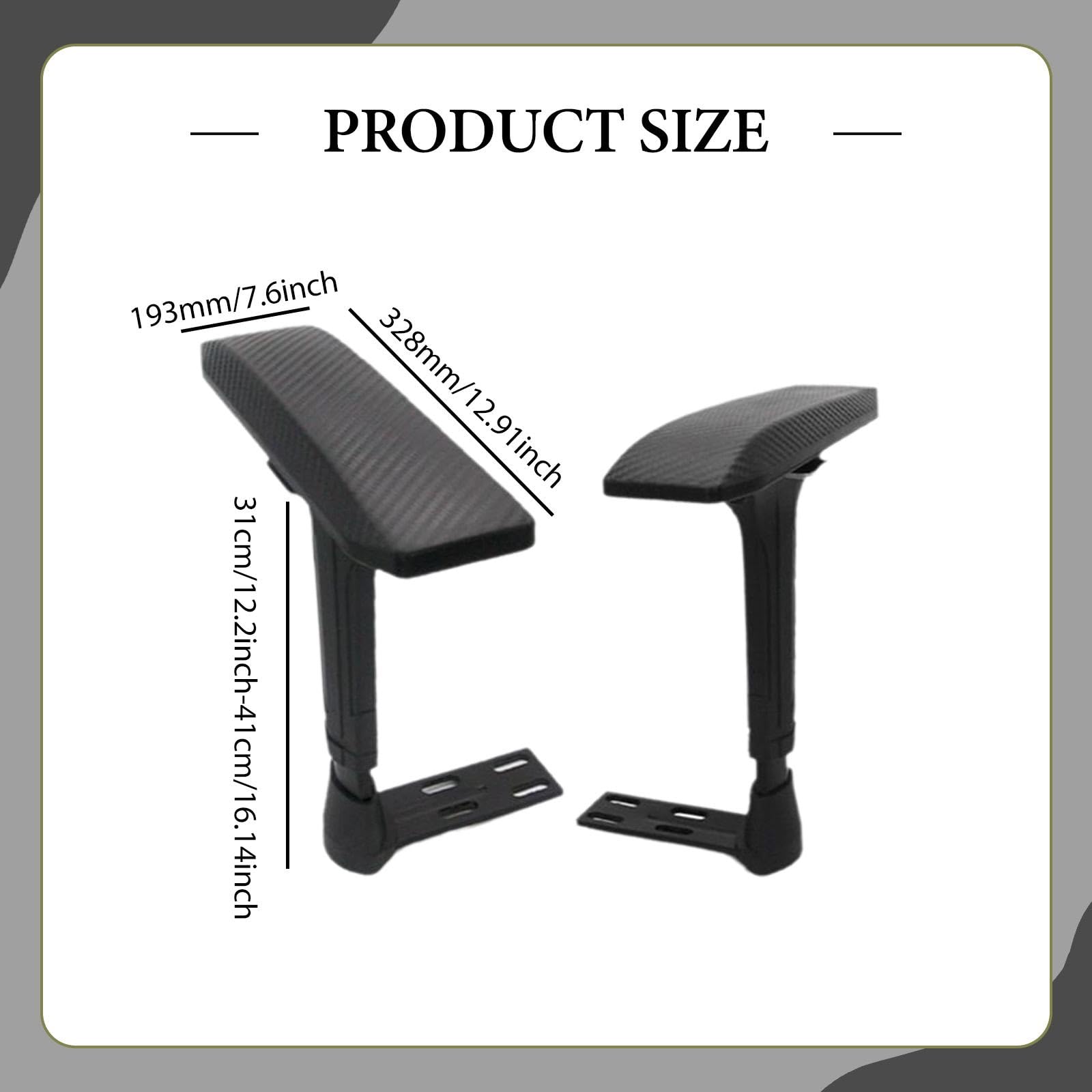 MERIGLARE Reposabrazos de Silla de 2 Piezas, Fácil de Instalar, Soporte Vertical para Salón, Estudio, Hogar