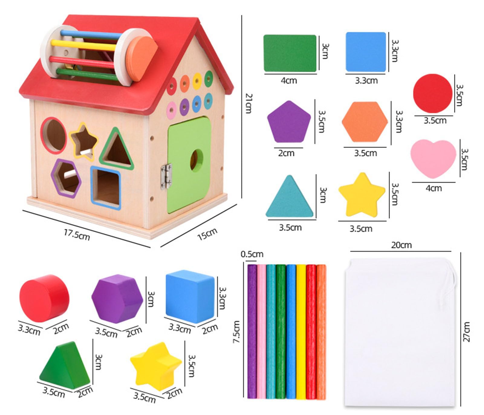 Mehrzweck-Aktivitätshaus-Spielzeug, sensorisches Lernspielzeug | Formen-Sortierbox, Spielzeug für Kleinkinder Weisheitshaus, Lernspielzeug Uhrzeit