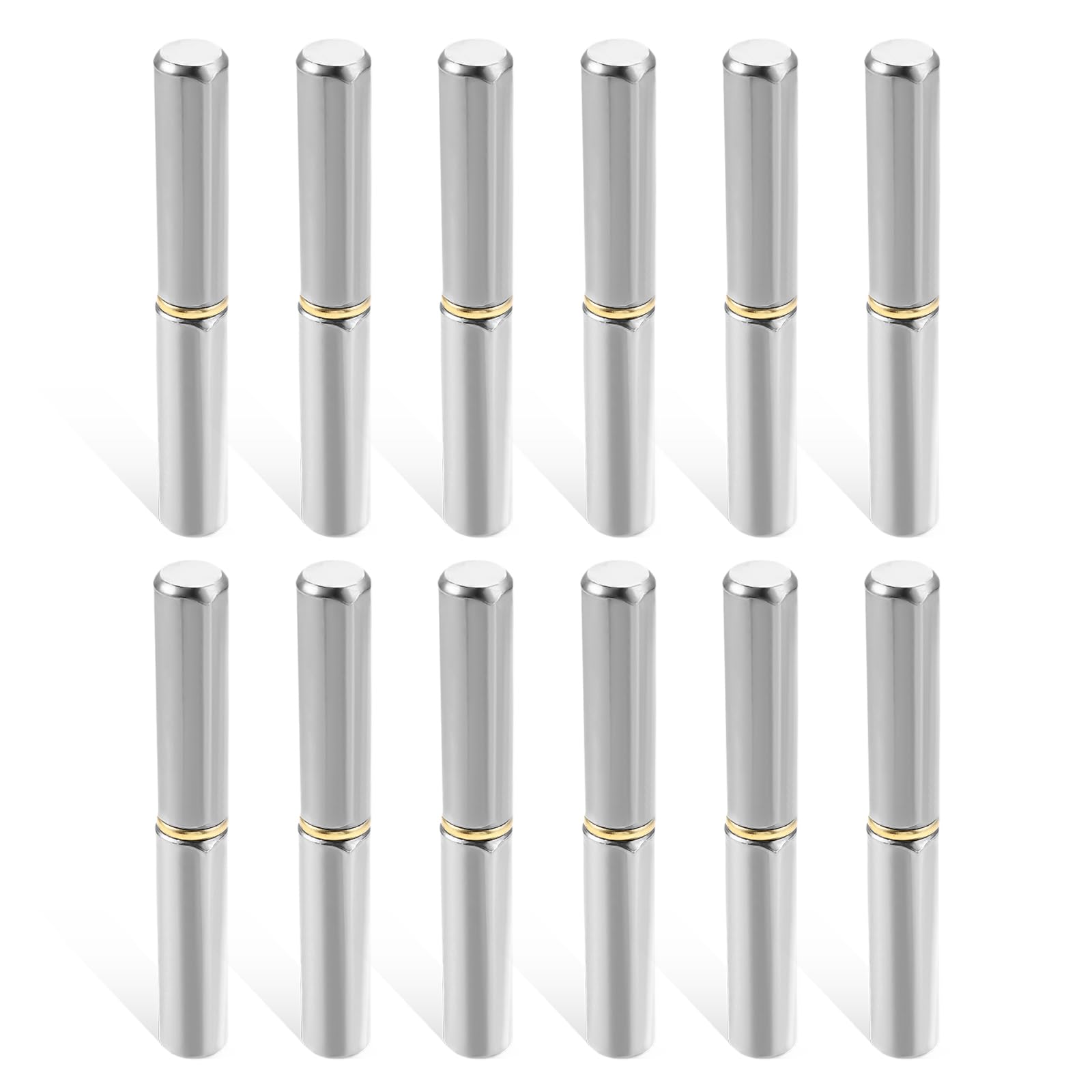 Aupoko 12Pcs Weld-On Bullet Hinges Set, Carbon Steel 4'' x 9/16''