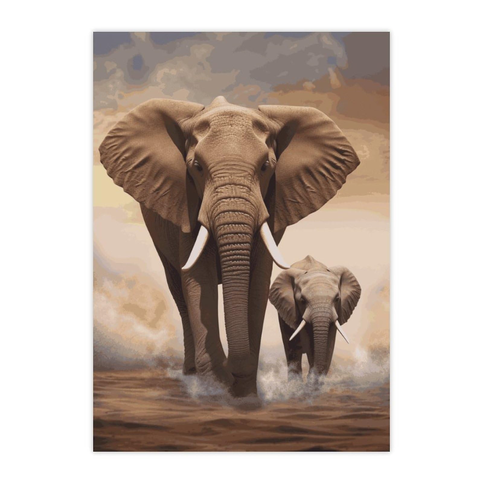 Stickers éléphant imperméables et résistants pour bouteille d'eau