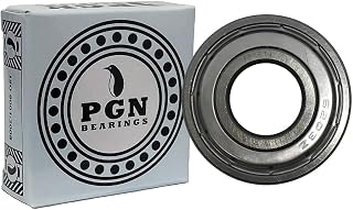 PGN (4 Pack) 6203-ZZ Bearing - Lubricated Chrome Steel Sealed Ball Bearing - 17x40x12mm Bearings with Metal Shield & High RPM Support