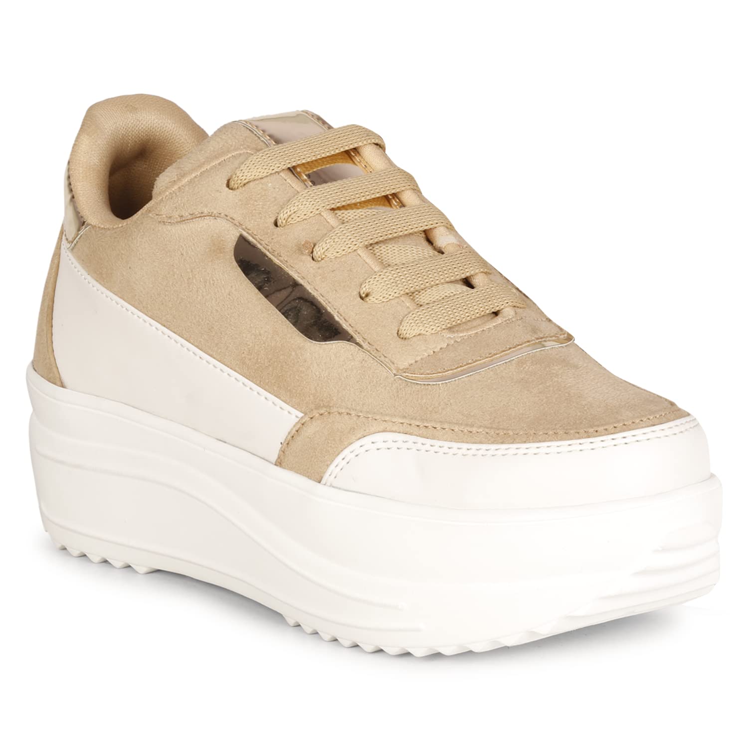 See full amazon price history chart for Denill Women Stylish Casual Lace Up Sneaker Shoes UK- 4 Beige Denill Women Stylish Casual Lace Up Sneaker Shoes UK- 4 Beige (B0BSRYGDT7) Amazon Price History, Amazon Price Tracker