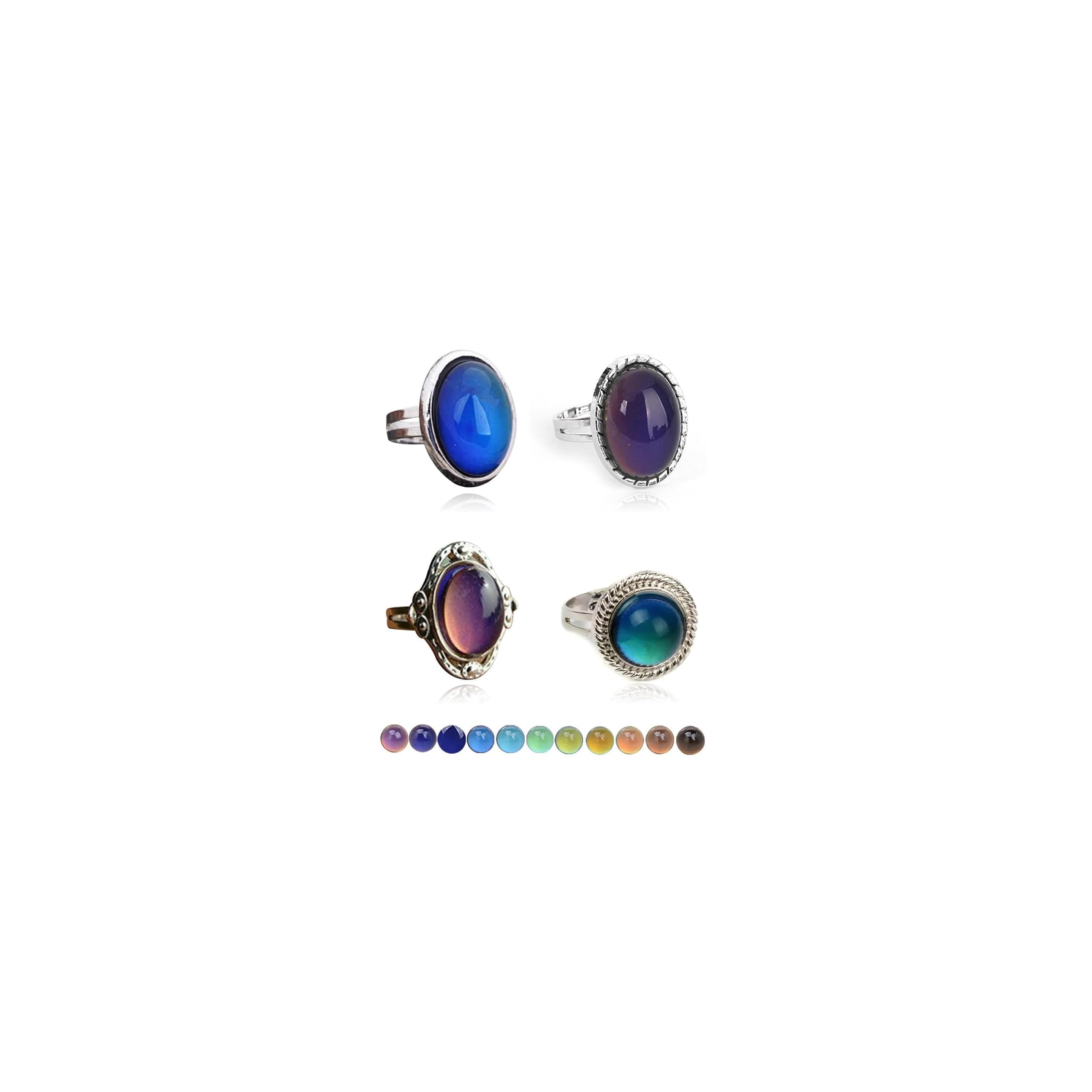 4Pcs Mood Ring Color Changing Mood Rings for Women Gemstone Crystals Ring Birthday Gifts for Women-image-46