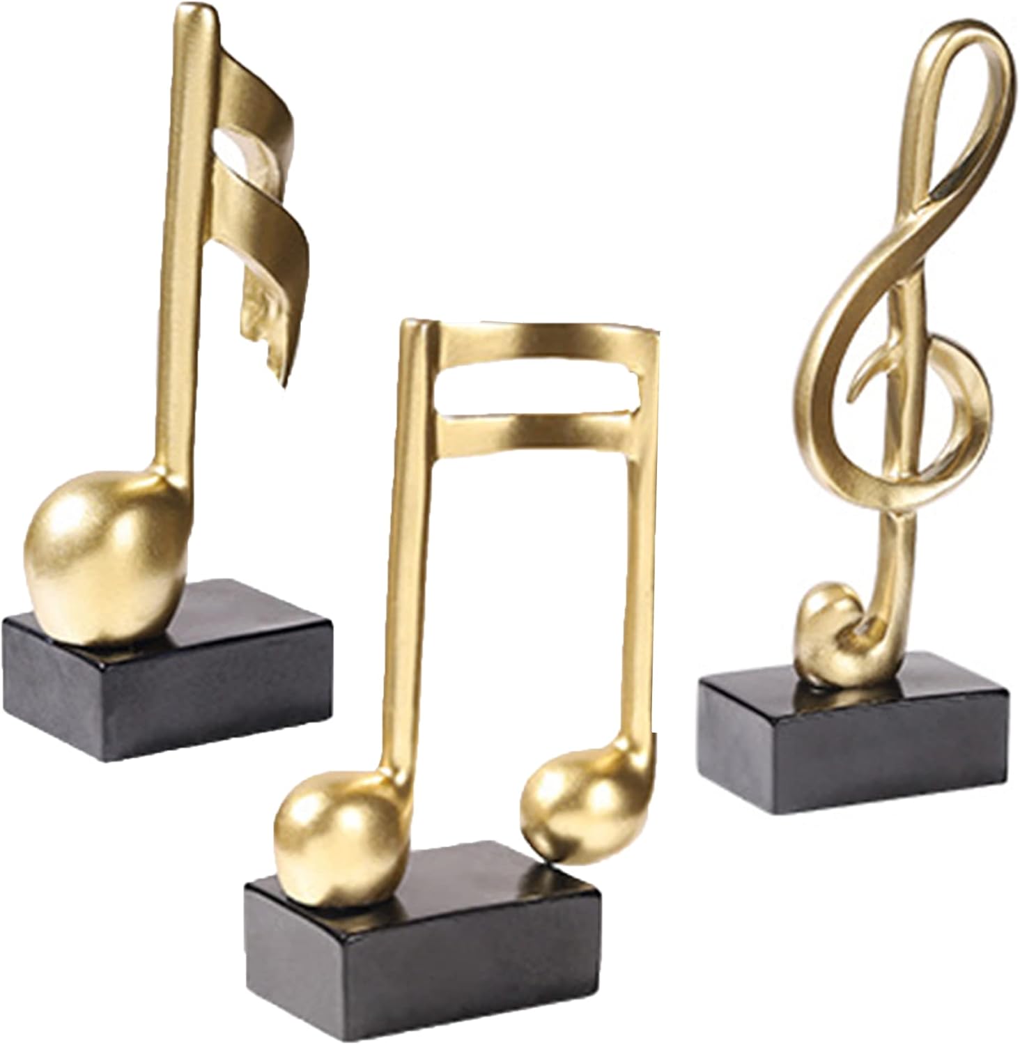 CINY 3pcs Music Note Ornament Musical Sculpture Statue Music Clef