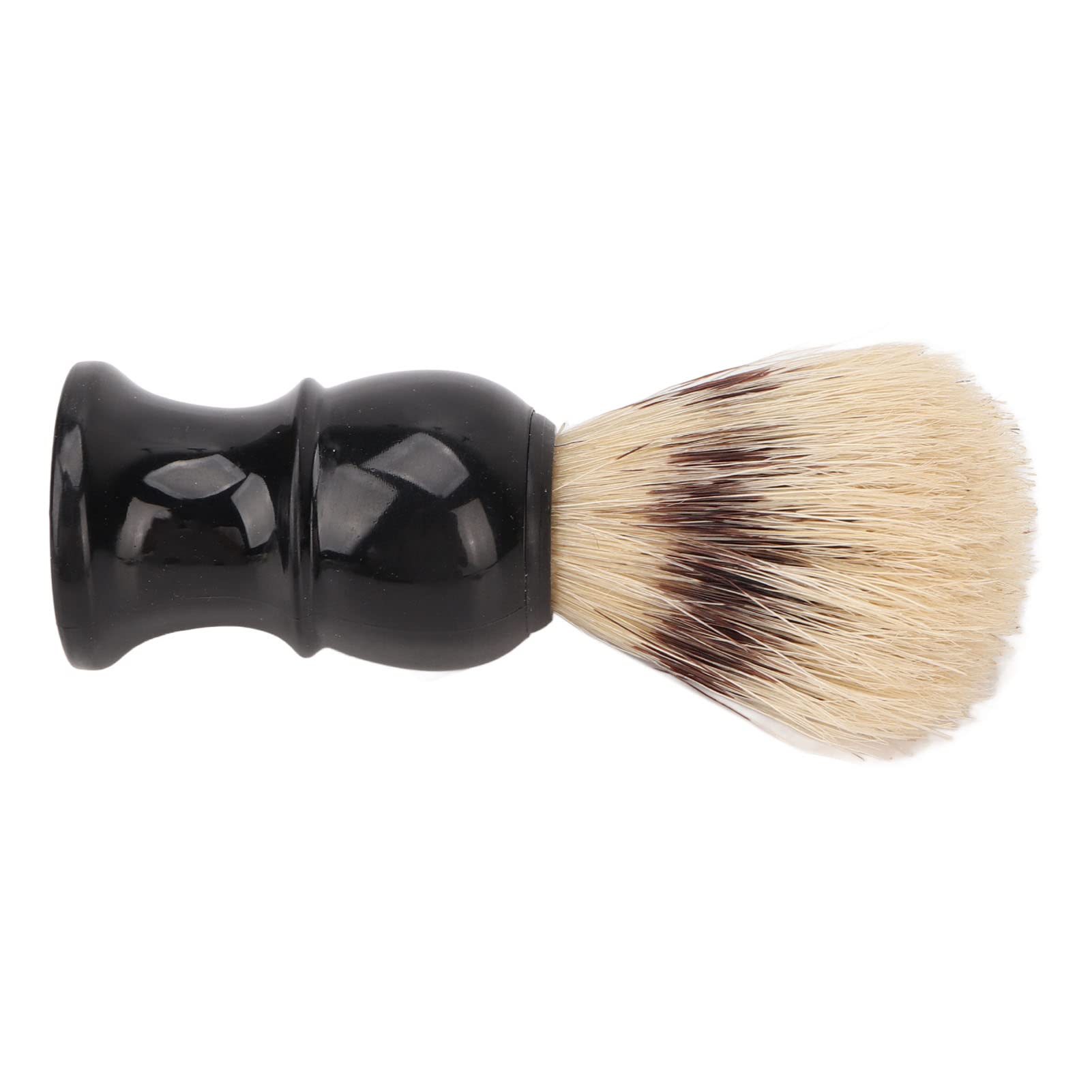 Shaving Brushes For Men, Small Portable Black Shaving Cream Brush with Curved Handle For Home Salon Travel