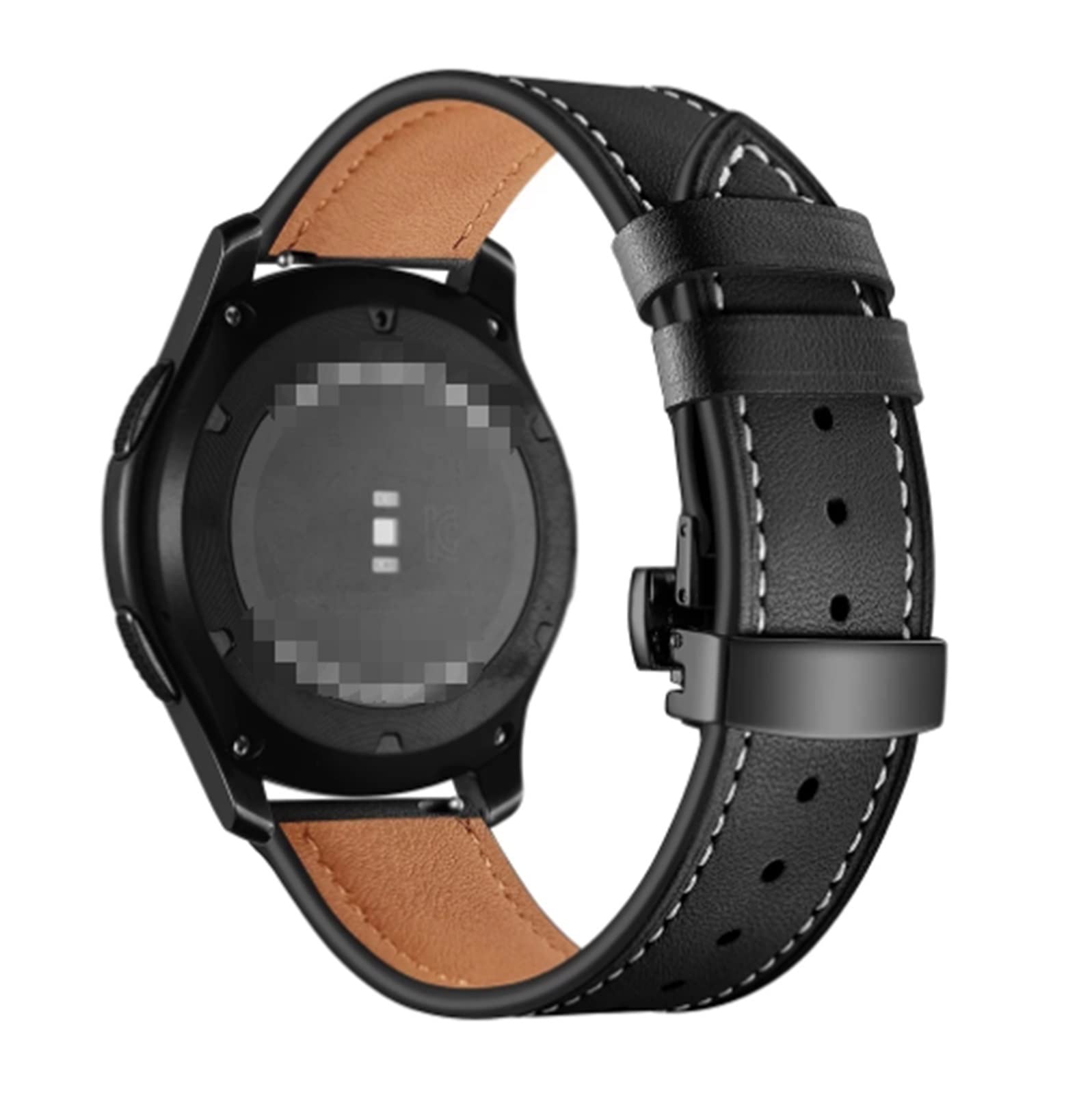 YINGO 22-milimetrowy skórzany pasek do zegarka z szybkim zapięciem, kompatybilny z akcesoriami do smartwatchy Vivoactive 4S/Move 3S/Active S/Rey