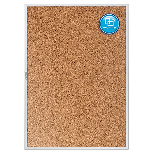 Image of Quartet 2304 Cork Bulletin Board Natural Cork /Fiberboard 48 x 36 Aluminum Frame