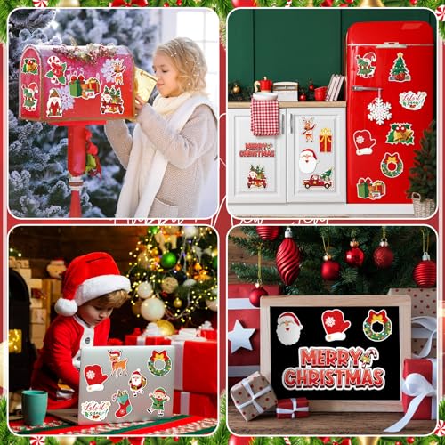 Juego de 24 imanes decorativos navideños miniatura 6