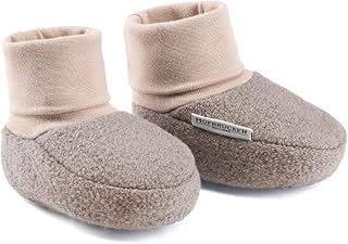 Hofbrucker Wollwalk Baby Schuh aus 100% Merinowolle, Ideal für die Babytrage, Anti-Rutsch Krabbel Babyschuh