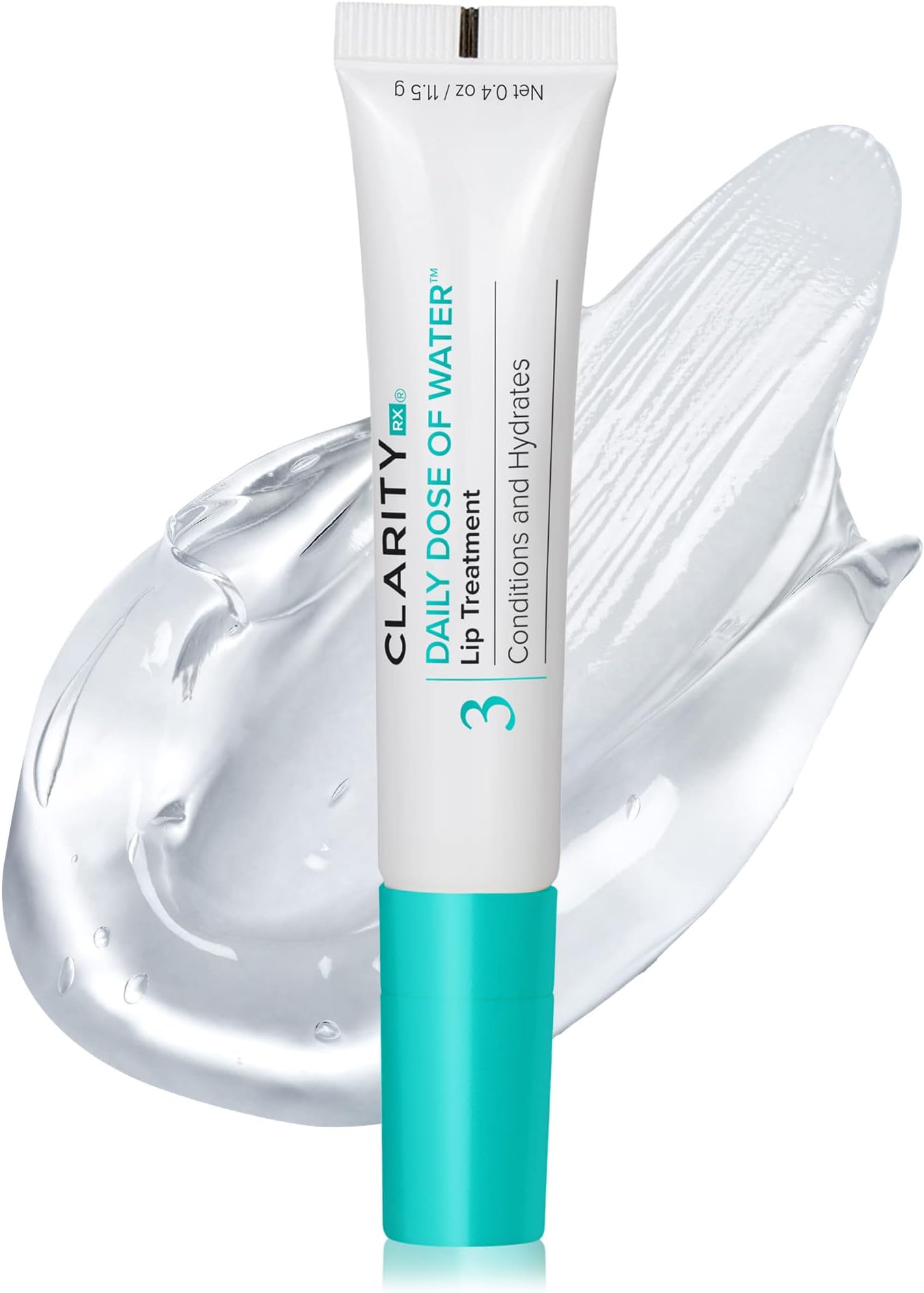 Daily Dose of Water Lip Treatment, Hydrating Hyaluronic Acid Lip Booster, Plant-Based & Natural (0.4 oz)