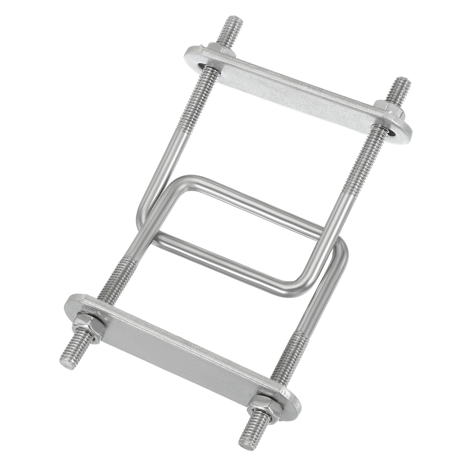 PATIKIL Square U-Bolts, M6x50x80mm Square Bend U-Bolt 304 Stainless Steel Pole U Bolt with Nut Plate Washer for Boat Trailer Camping Sailboat, Pack of 2