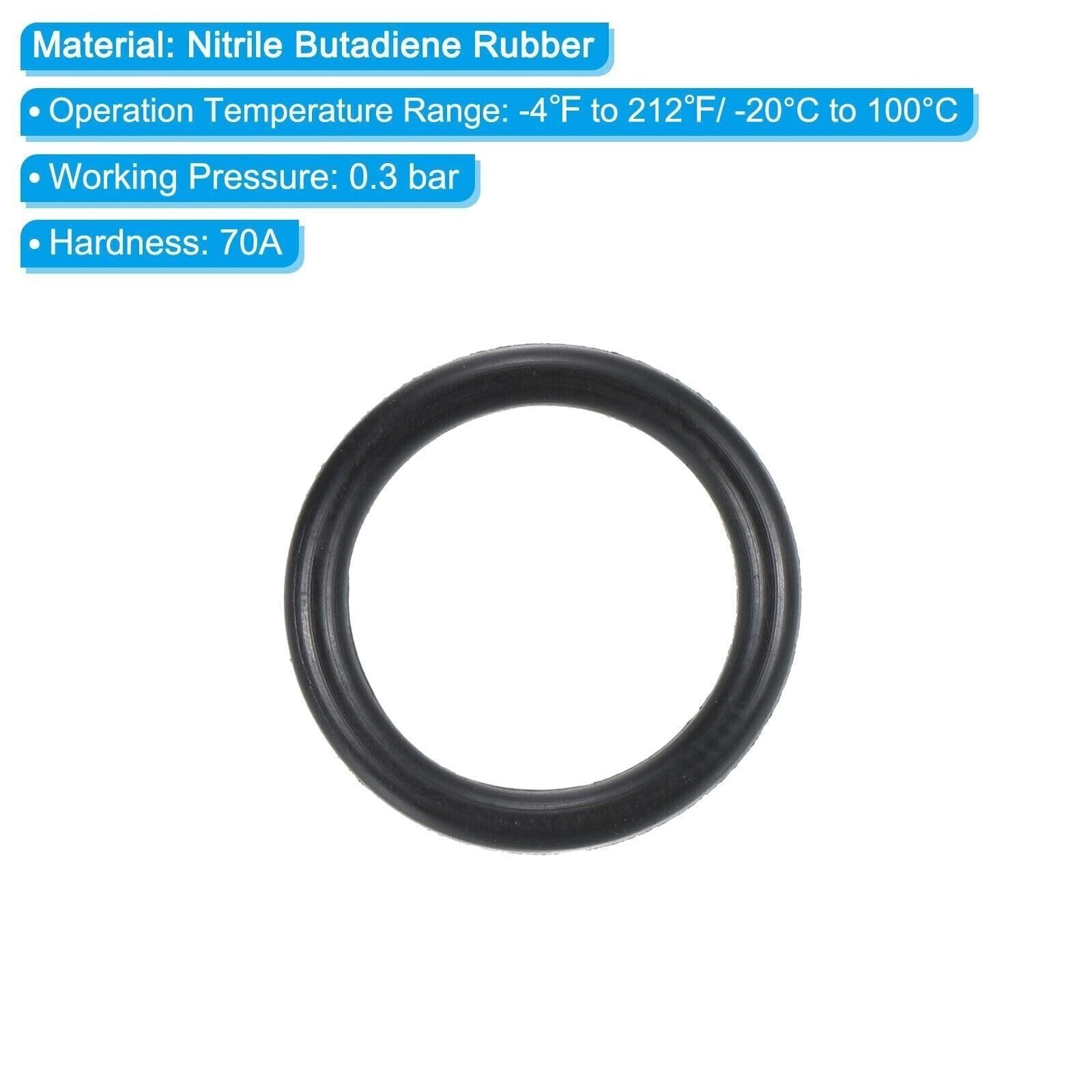 100 pièces 22x18x2mm joints toriques en caoutchouc Nitrile joints d'étanchéité métriques, noir-Kit de joints d'assortiment