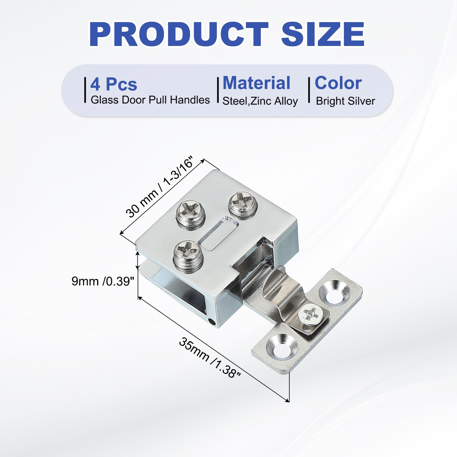 PATIKIL 1-3/16" Cabinet Glass Door Hinge - Image 2