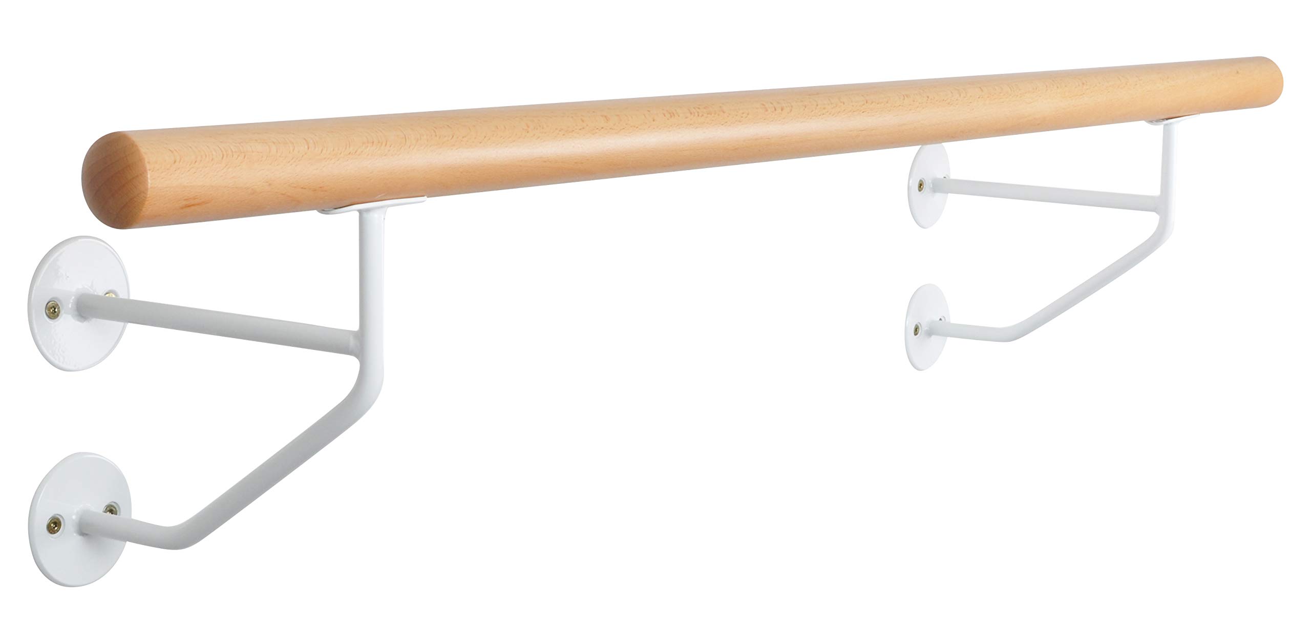 Barre de danse en bois avec supports muraux stables pour enfants et adultes - Longueur au choix : 1-3 m