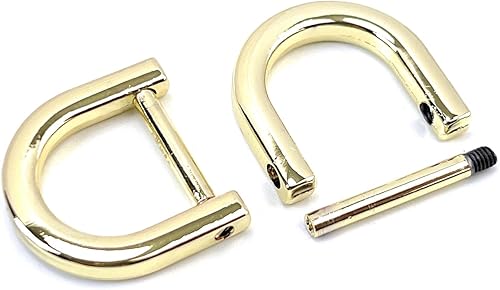 Miniatura 39 de 4 Piezas Anillos en D de Servicio Pesado Atornillables con Grillete de 1-1/2 Pulgadas Negro Gunmetal Forma de U Anillo D de Repuesto para Bolso