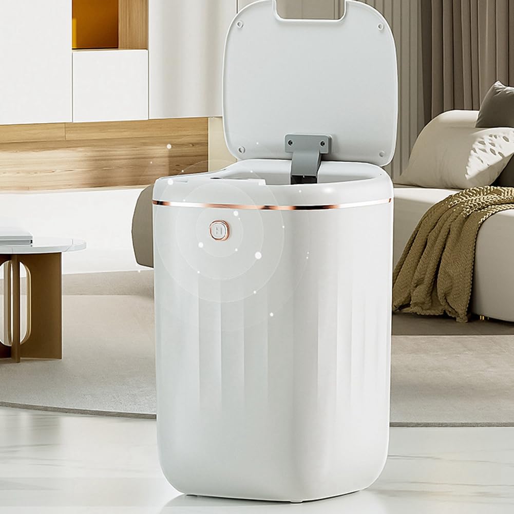 Pattumiera intelligente da 20 litri, automatica, impermeabile, con sensore automatico, bidone della spazzatura per cucina, bagno, WC, colore nero