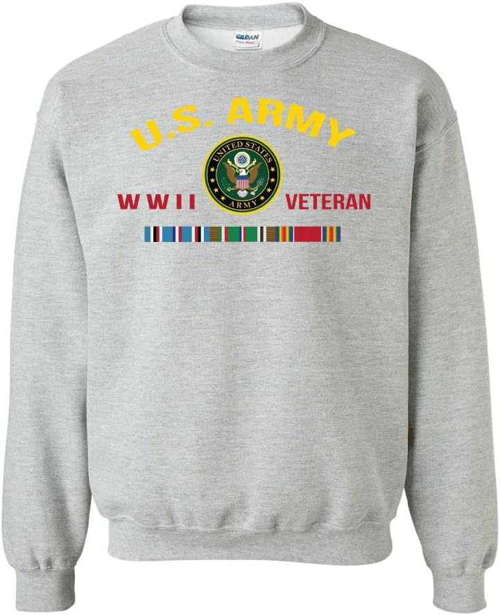 Military Productions US Army World War II Europe Veteran Sweatshirt Officially Licensed