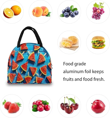 Miniatura 6 de Bolsa de almuerzo aislada reutilizable para mujeres y adultos, lonchera de alta capacidad, recipientes pequeños a prueba de fugas, bolsa portátil de