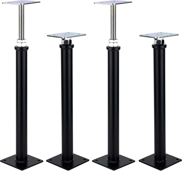 4-Pack Adjustment Floor Jack Post Floor Jack Lift Supports 16.5-20.5 Inch Adjustable House Jack,Adjust Supports,Lift Supports,Mini Screw Jack, Floor Straightener,Level Supports