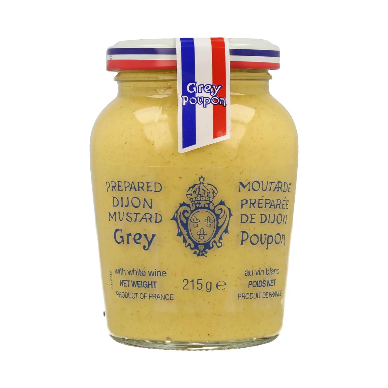 GREY POUPON Dijon-Senf mit Weißwein 215 g Glas 4er Packung