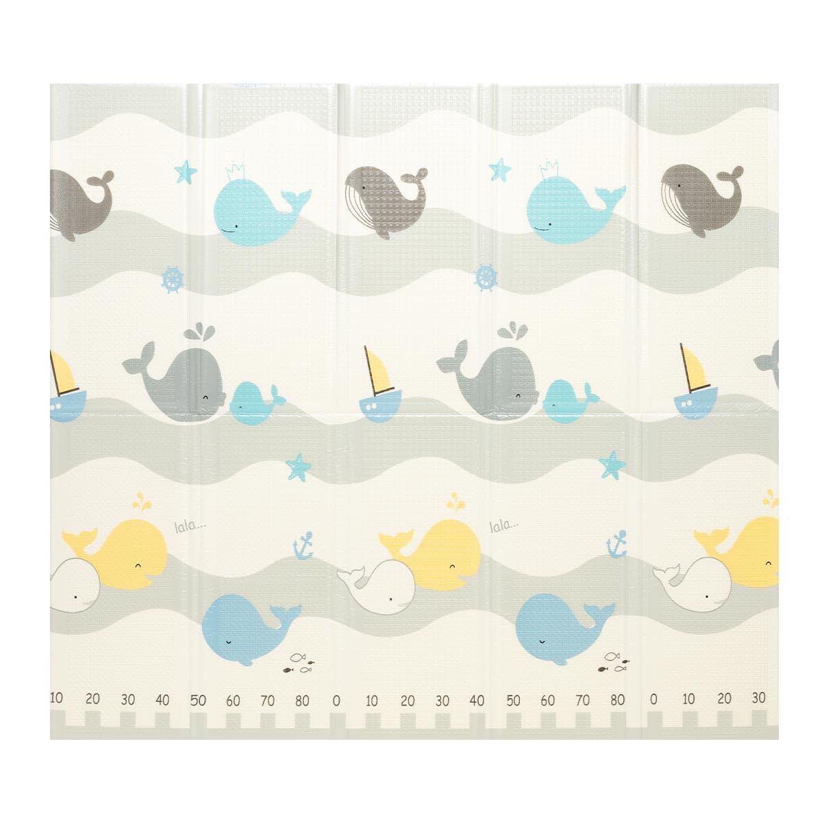 ATAA Alfombra de Juegos Grosor 1.5cm Reversible Colchoneta Infantil Plegable. Colchoneta de Juegos Plegable, 180X200cm, Alfombra de Doble Cara, Impermeable, No tóxico, Color: (Oceano)