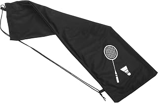 Portable Badminton Racket Bag Thicken Lint, with Drawstring Black