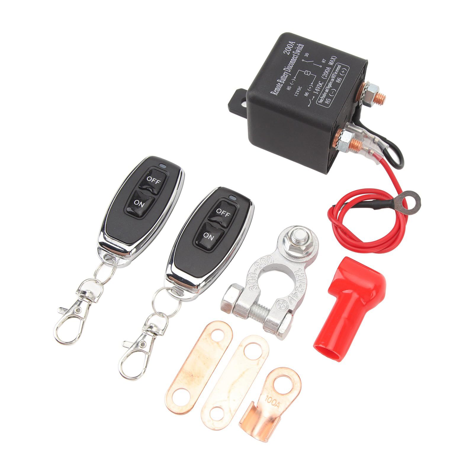 Remote Battery Shut Off Switch,Low Power Standby Dual Battery Kill Switch,Convenient Operation Remote Control Kill Switch, for Car