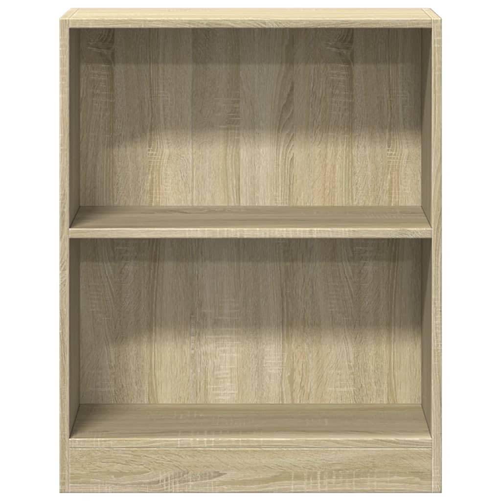 Générique Bücherregal aus Holz, 60 x 24 x 76 cm | 2 Ebenen, modernes Design, einfach zu montieren, Reinigung mit feuchtem Tuch, vielseitige Aufbewahrung
