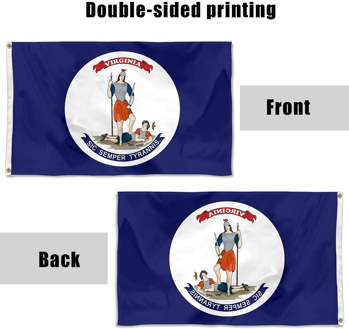 Fyon Commonwealth of Virginia, as it was in 1861 Flag Indoor and outdoor banner (4x6ft)