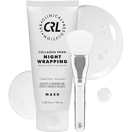 Clinical Resolution PDRN Collagen Night Wrapping Mask, All-In-One Nourish, Revitalize, Radiance for Youthful Glowing Skin Overnight Peel Off Face Mask Korean Skin Care Lab, 3.38 fl.oz 100ml